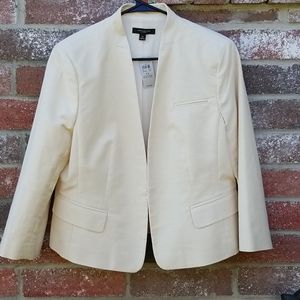 Ann Taylor Cream 3/4 sleeve Blazer